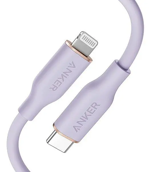 Anker Bangladesh PowerLine III Flow USB-C to Lightning - Purple MFI Certified Cable