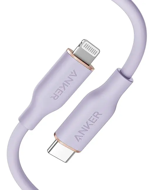 Anker Bangladesh PowerLine III Flow USB-C to Lightning - Purple MFI Certified Cable