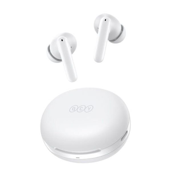 QCY T13 ANC 2 Best Selling ANC Earbuds White Deximpo Shop