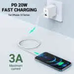 Acefast iPhone PD Combo 20watt (A3)+ MFI Certified Lightning Cable (C3-01) - Image 8