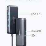 Anker USB C Hub 5-in-1 USB C Adapter, SD and microSD Card Reader, 2 USB 3.0 Ports