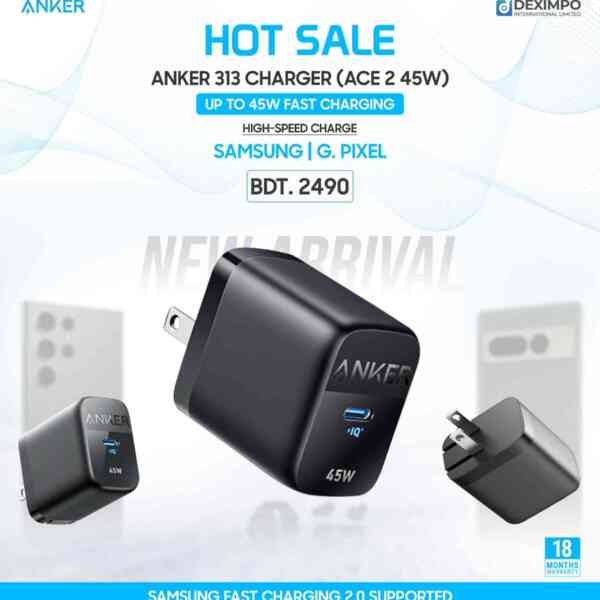 Anker 313 Ace 2 45W Fast Charger 2.0 for Samsung