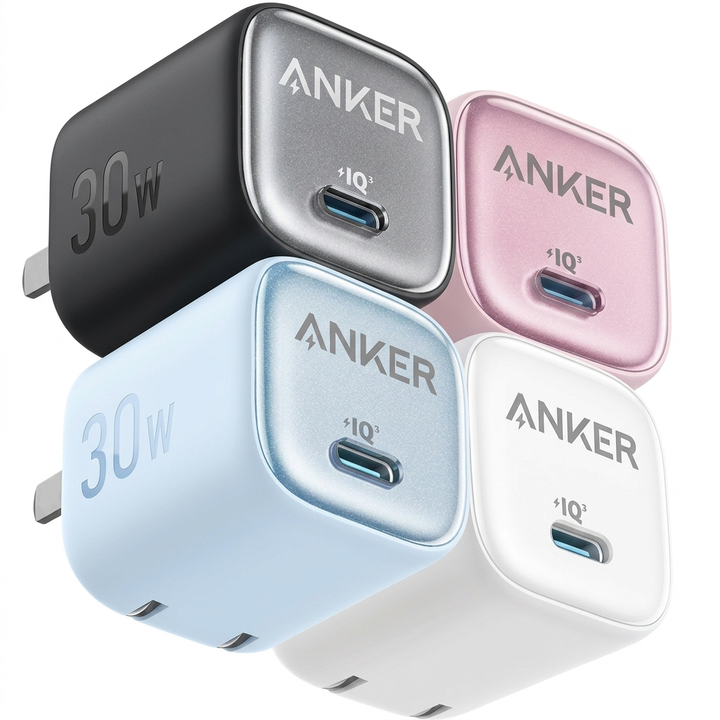 Zolo-30W-4-color- Anker Zolo 30W PD+IQ Charger