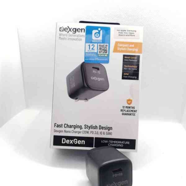 Dexgen Nano 20W PD, IQ, GaN Charger For iPhone | Samsung | Pixel | Android