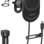 Anker MagGo Wireless Car Charger (Pad, Built-In USB-C Cable)