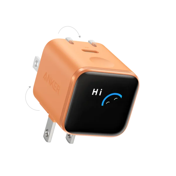Anker Nano Charger (45W, Smart Display, 180° Foldable)