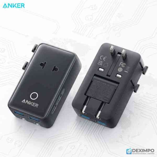 Anker Nano Travel Adapter (5-in-1, 20W) – Universal Fast Charging Travel Adapter