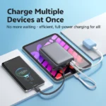 QCY 45W Portable Power Bank – 20000mAh Fast Charging with Built-in USB-C Cable & Smart Display - Image 3