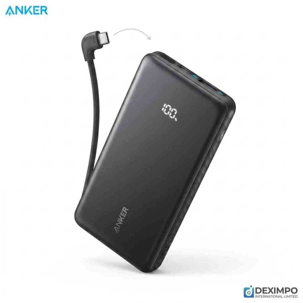 Anker Zolo 10000mAh 22.5W Power Bank with Built in USB C Cable Black ph _ Deximpo International Limited