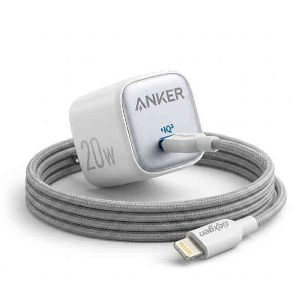 Anker Zolo Charger 20W IQ & PD with DexGen NEO Type-C to Lightning Cable Combo