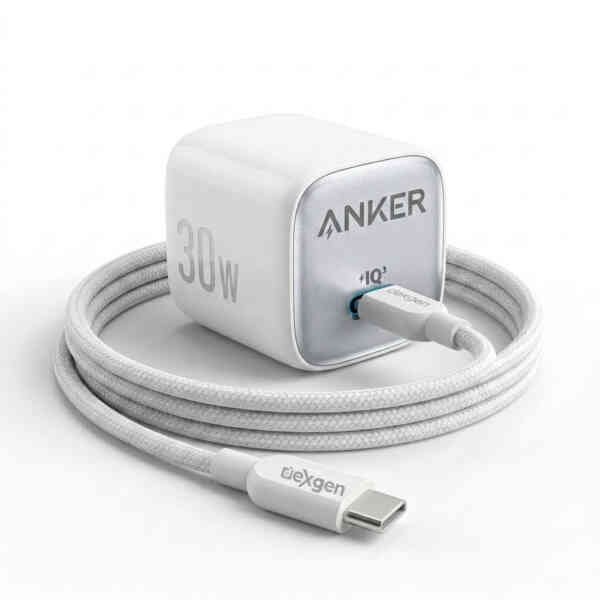 Anker Zolo 30W IQ & PD Fast Charger with DexGen NEO Type-C to Type-C Cable Combo