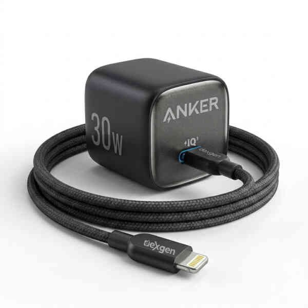 Anker Zolo 30W IQ & PD Charger with DexGen NEO Type-C to Lightning Cable Combo