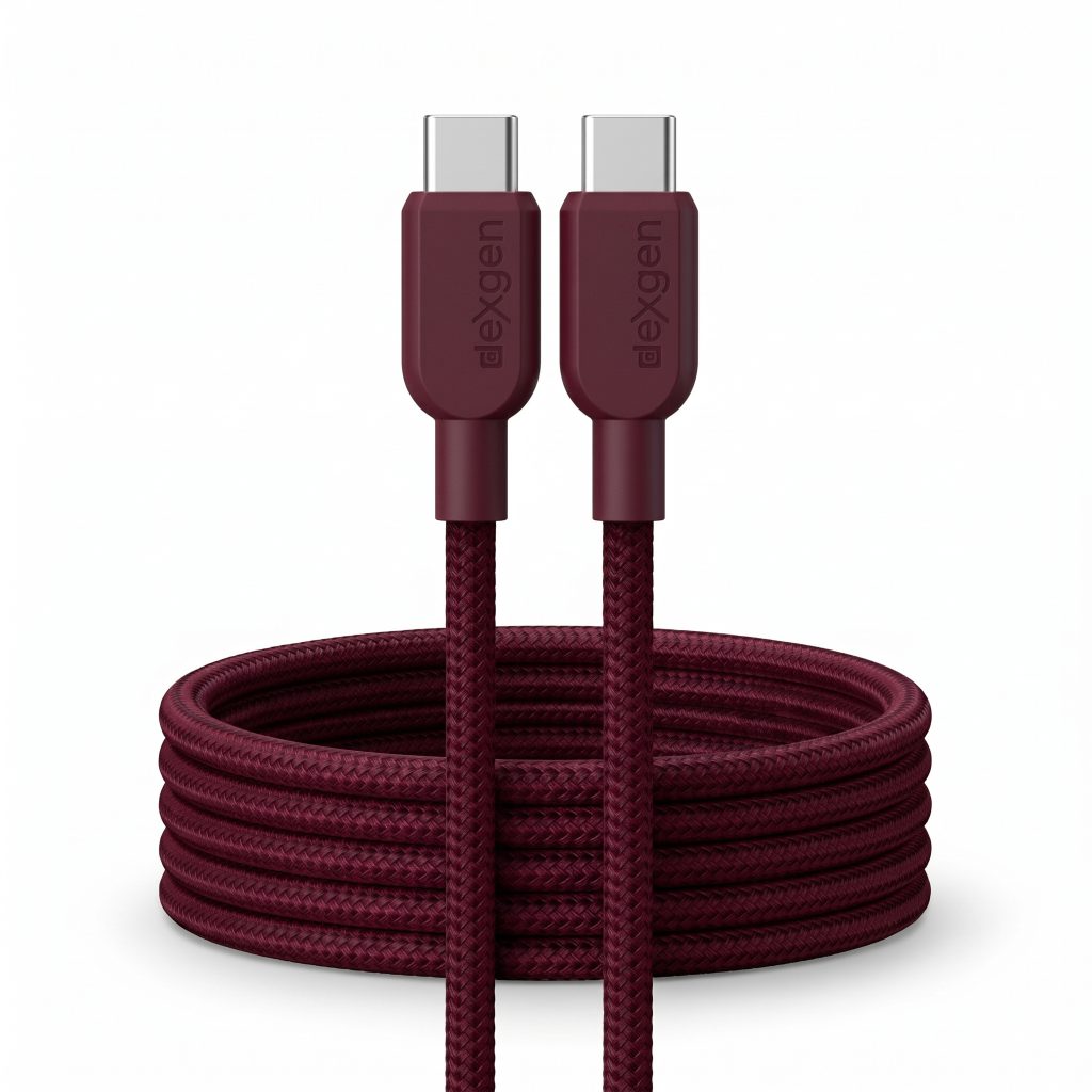 DexGen NEO USB-C to USB-C Data Cable Dark Burgundy