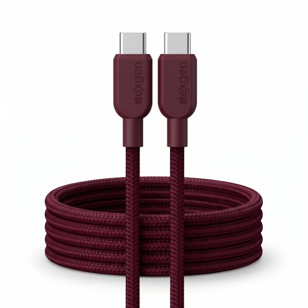 DexGen NEO USB-C to USB-C Data Cable Dark Burgundy